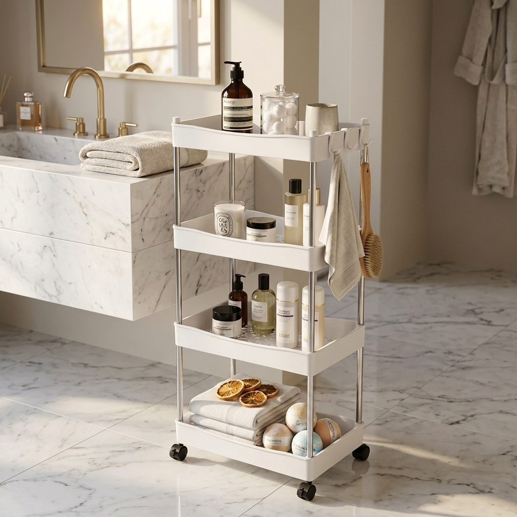 HitGetGo product styled into a finished bathroom scene